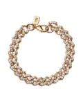 Crystal Haze embellished cuban-chain bracelet - Gold