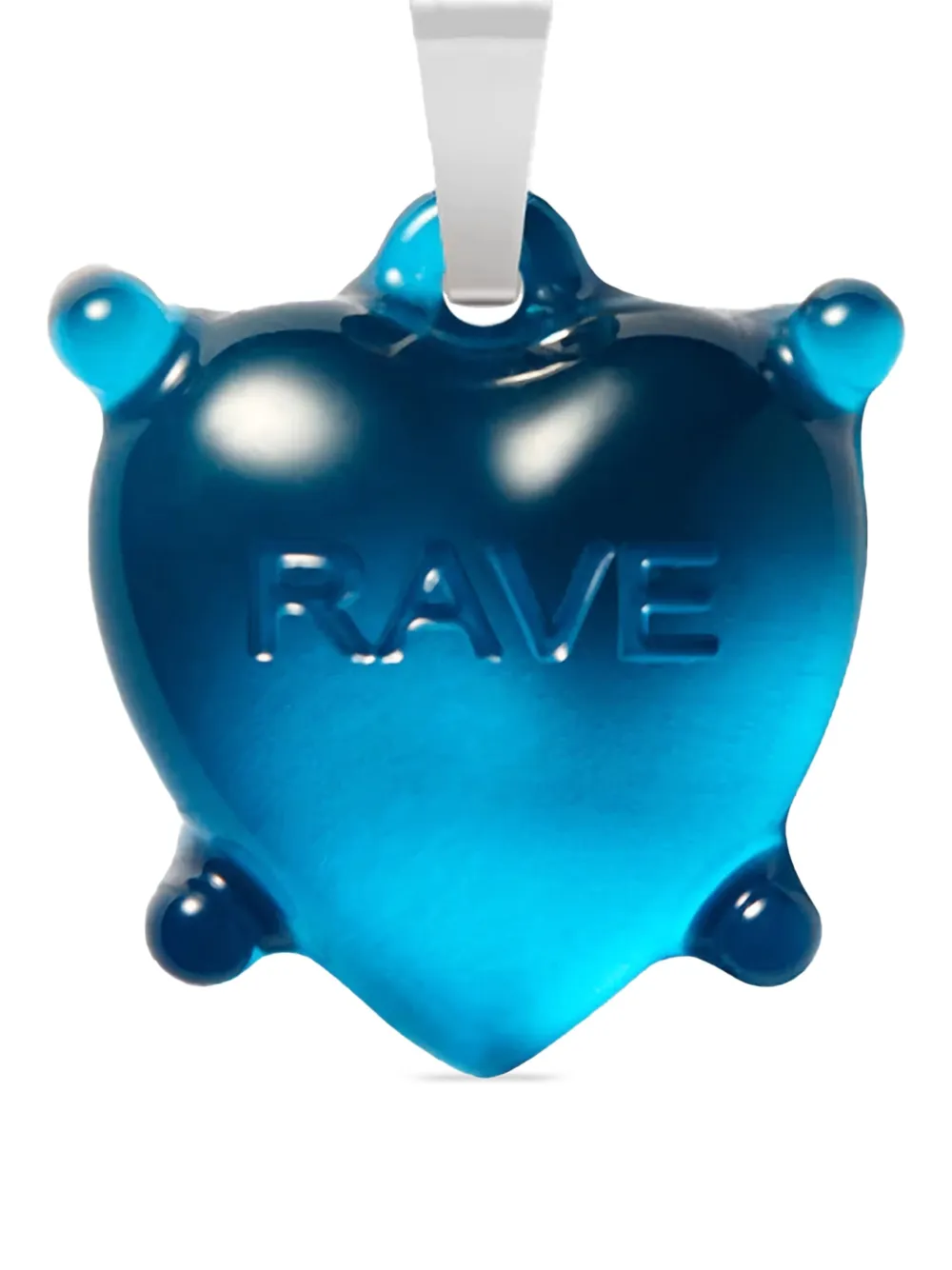 Crystal Haze Dilemma Heart Rave Pendant In Blue