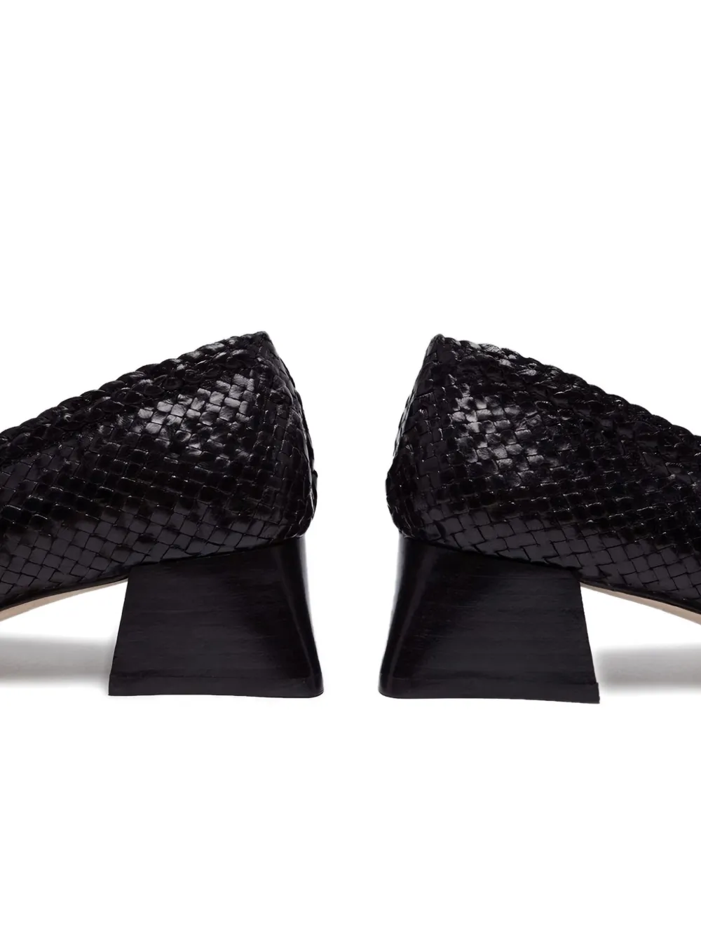 Miista 40mm pumps van geweven leer Zwart