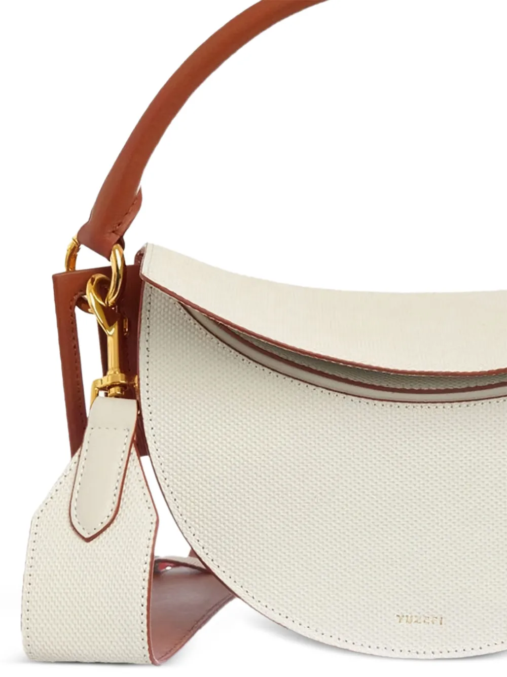 Yuzefi Dip embossed shoulder bag - Beige