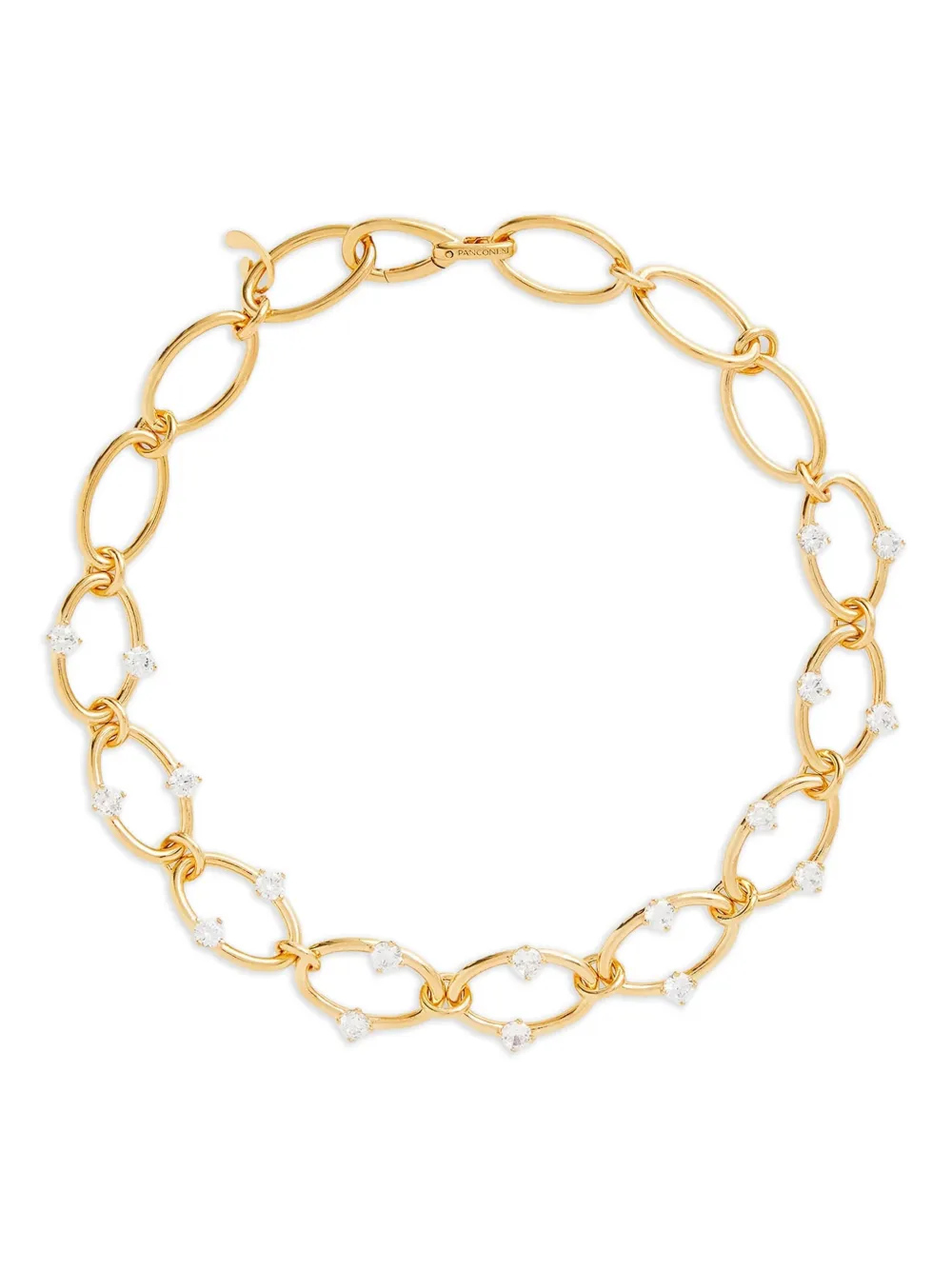 Panconesi oval-link zirconia necklace | Gold | Image 1