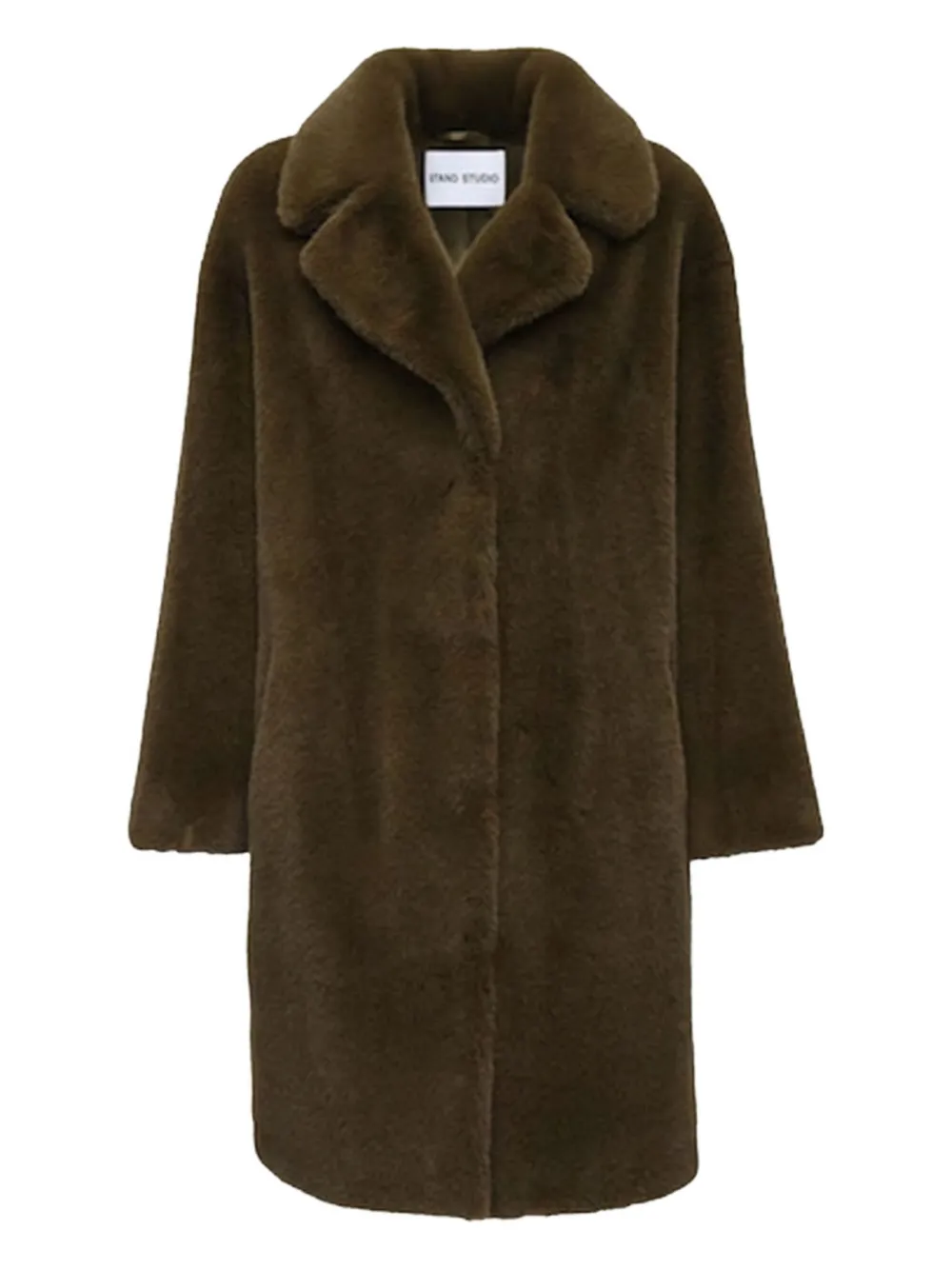 STAND STUDIO long-sleeve lapel coat Bruin