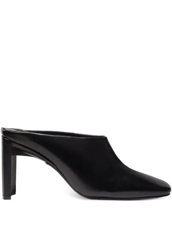 Miista 85mm Justyna square-toe block-heel Mules Black FARFETCH IN
