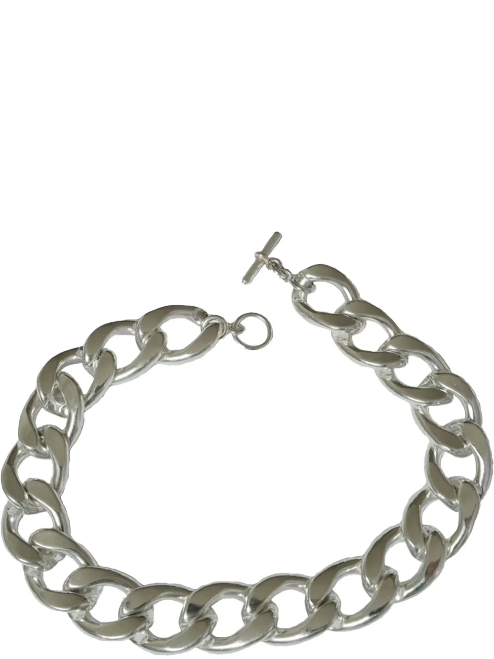 Saskia Diez chain T-bar fastening necklace - Zilver
