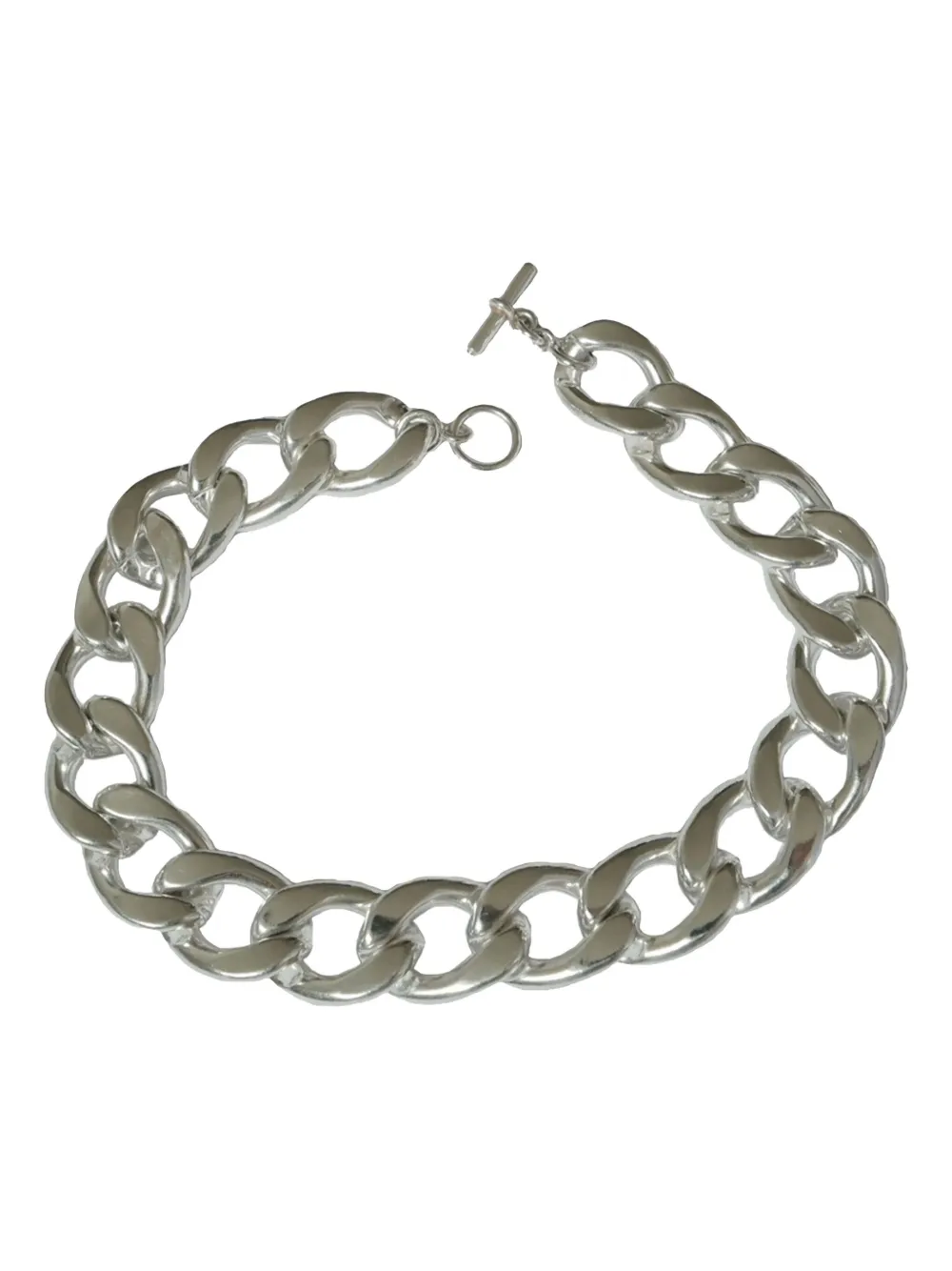 Saskia Diez Chain T-bar Fastening Necklace In Metallic