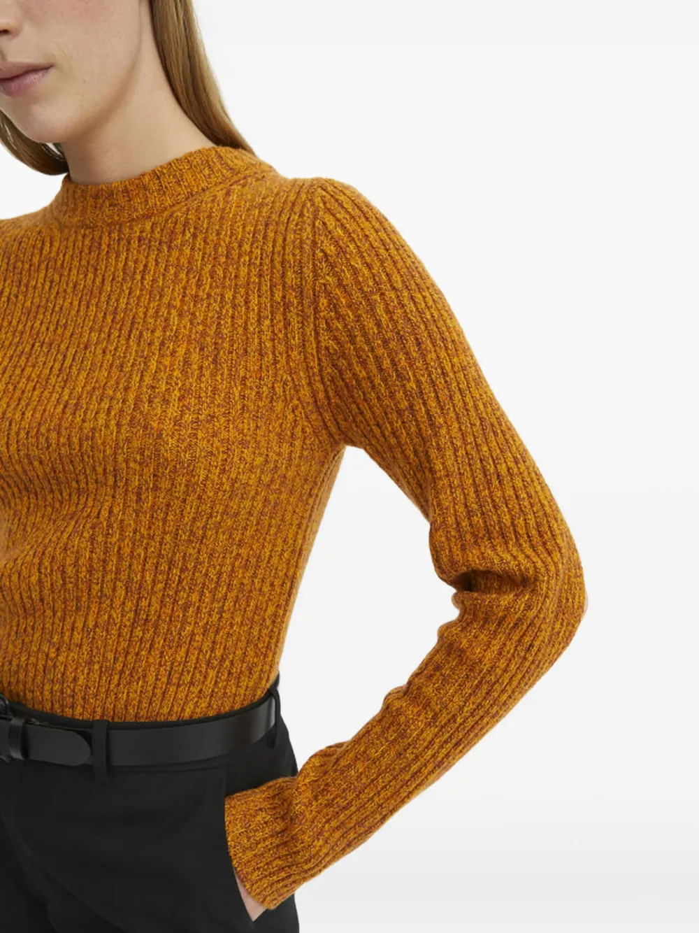 Rodebjer Talena Merino Ribbed Sweater In Orange