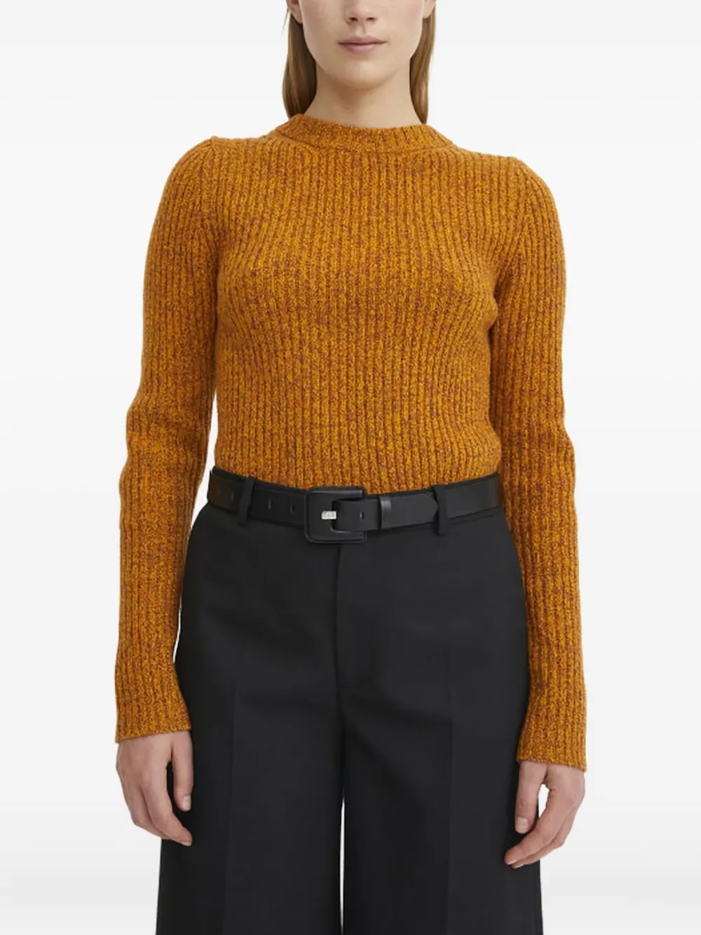 Rodebjer Talena Merino Ribbed Sweater In Orange