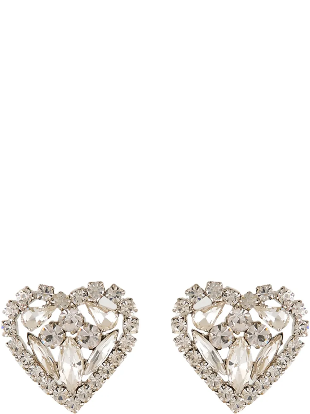 MAYOL Taylor crystal-embellished heart earrings - Zilver