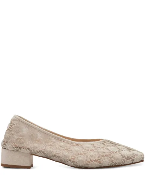 About Arianne 30mm lace floral pumps