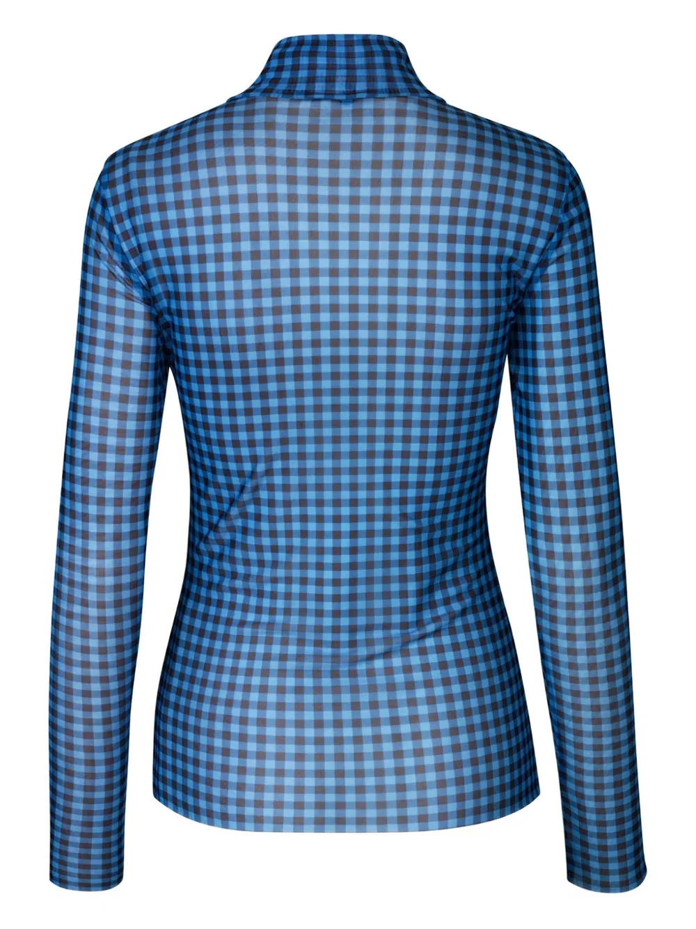 Baum Und Pferdgarten Gingham Turtleneck Top In Blue