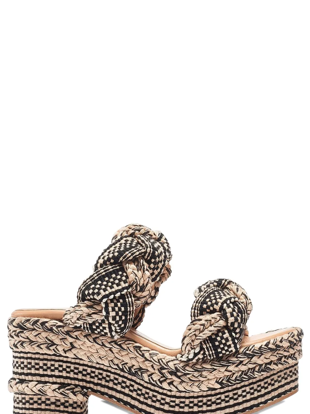 Antolina 75mm Braided Platform Sandals In Neutral
