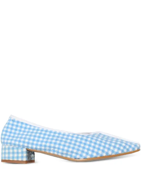 About Arianne 30mm gingham pumps