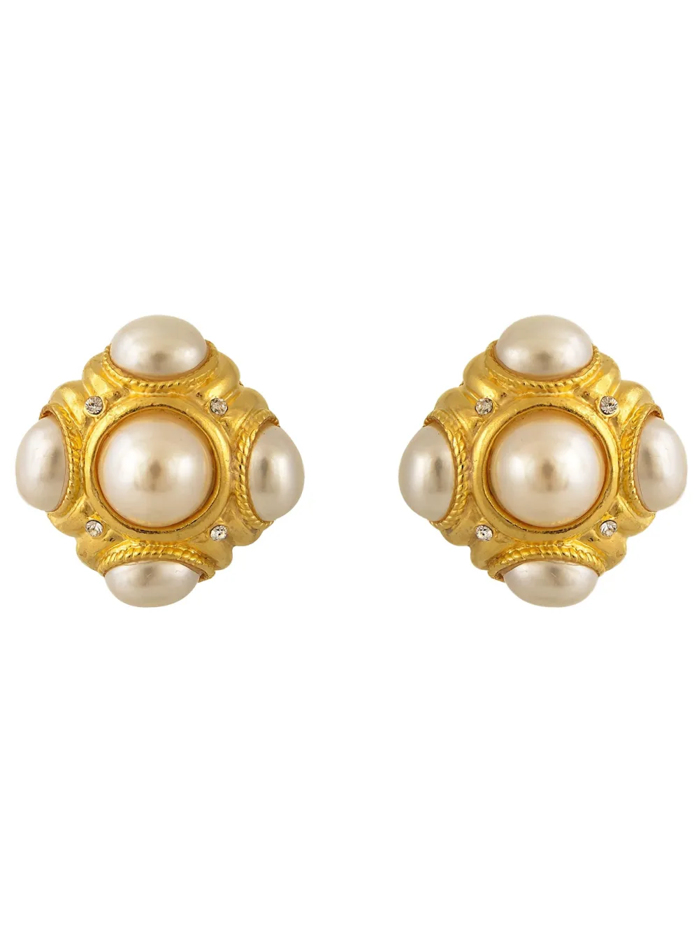 MAYOL Alexis pearl-embellishment earrings - Wit