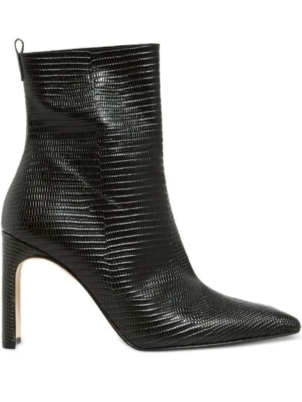 Miista 90mm Marcelle snakeskin-effect Leather square-toe Boots Green FARFETCH IN