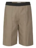 Loulou Banggi linen elastic-waist shorts - Neutrals
