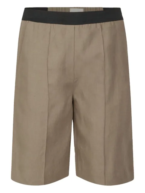 Loulou Banggi linen elastic-waist shorts