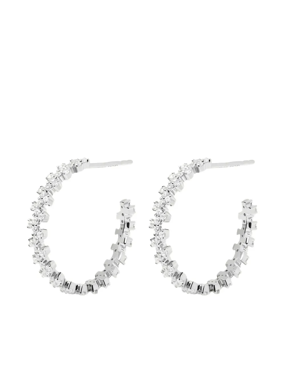 PD PAOLA Orecchini a cerchio con zircone - Argento