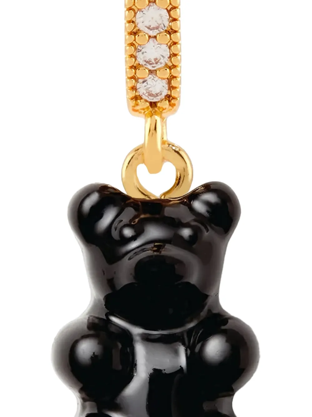 Crystal Haze Nostalgia Bear Pendant In Black