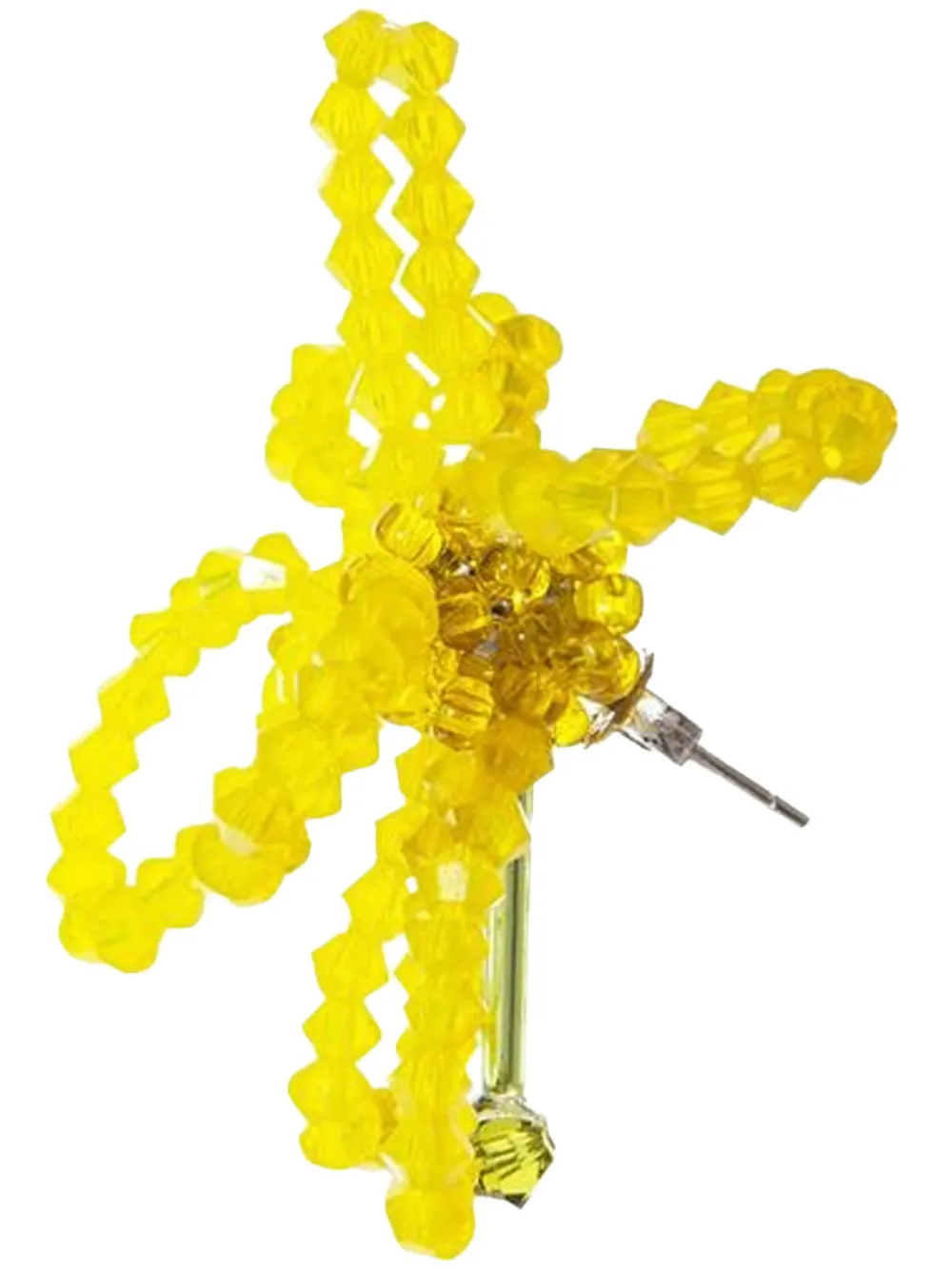 HELENA THULIN beaded-flower earring - Geel