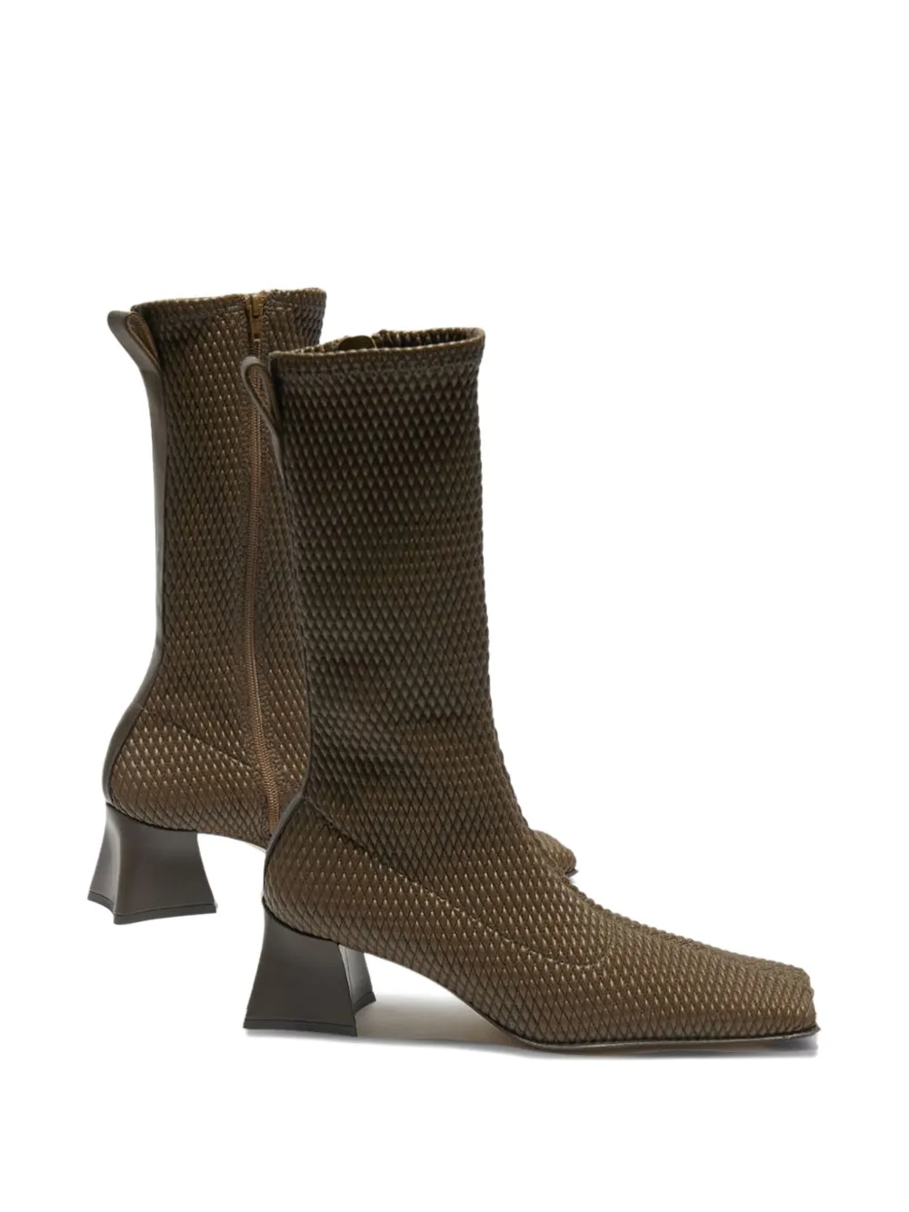Miista Diana square-toe boots Brown