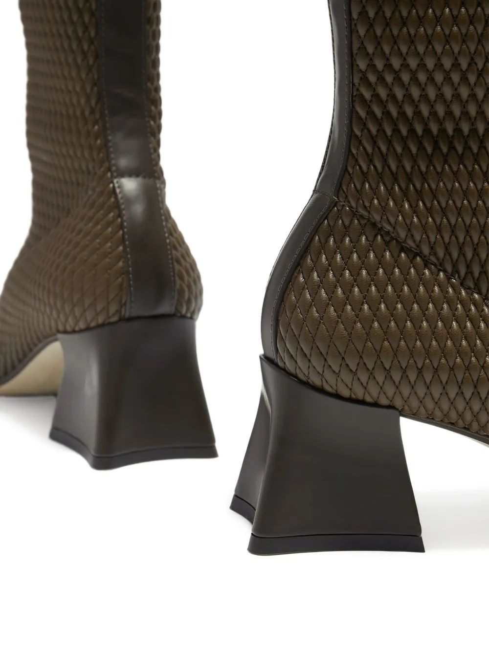 Miista Diana square-toe boots Brown