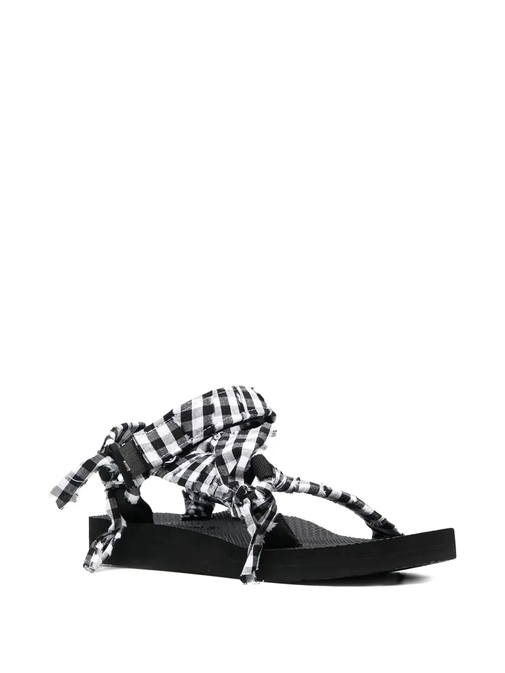 Arizona Love Trekky Gingham-pattern Sandals In Black