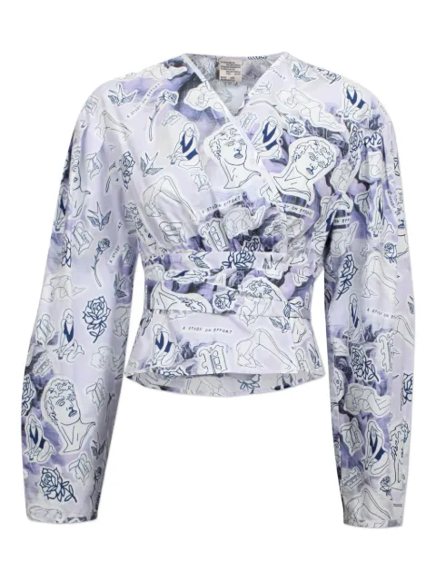 Baum Und Pferdgarten graphic-print wrap blouse