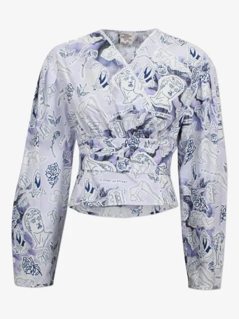 Baum Und Pferdgarten graphic-print wrap blouse