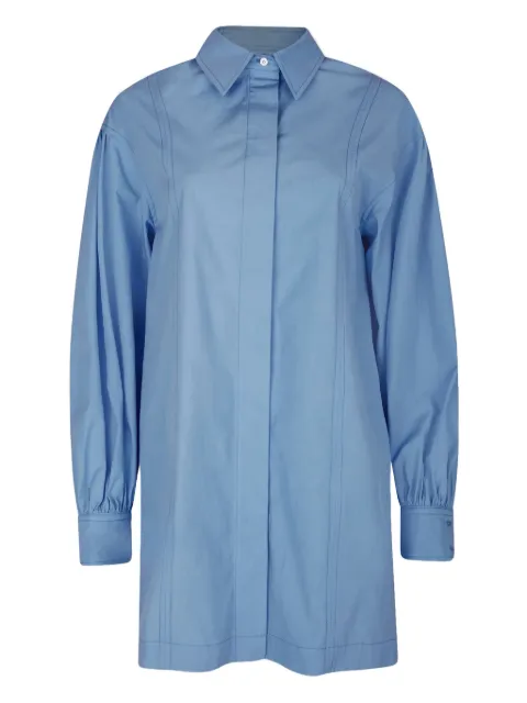 Loulou Zena puff-sleeve shirt mini dress