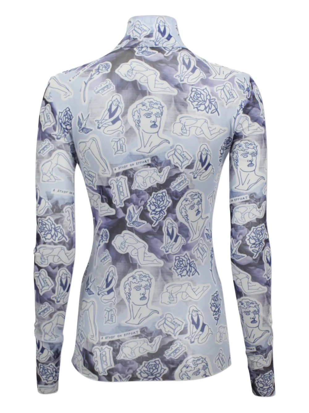 Baum Und Pferdgarten graphic-print turleneck top Blauw
