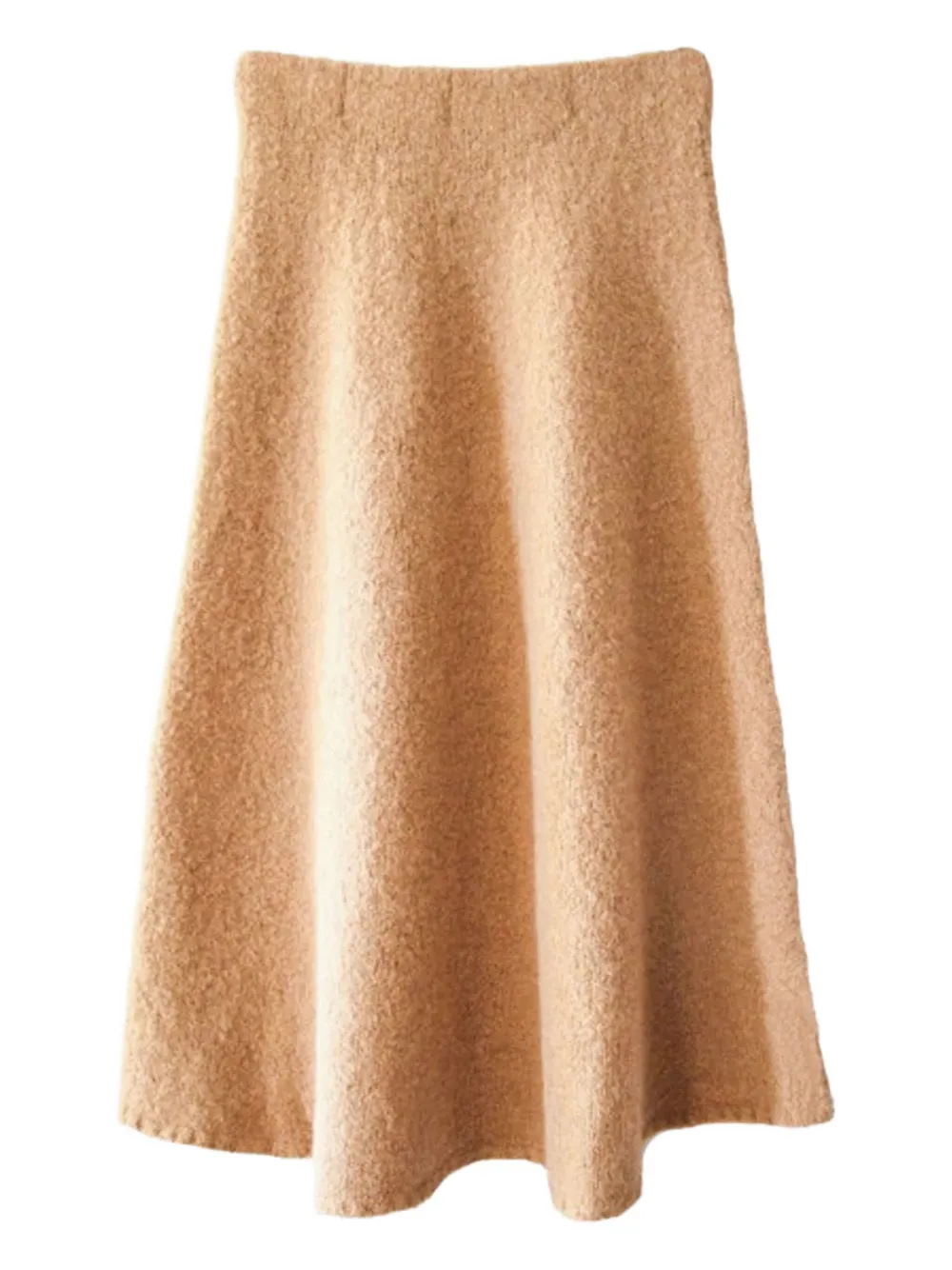 Circus Hotel Wool Midi Skirt In Orange