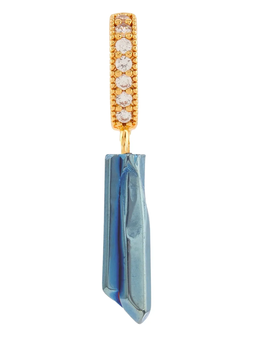 Crystal Haze Titanium Pavé-connector Pendant In Blue