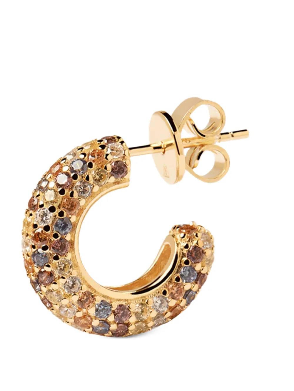PD PAOLA Tiger multicoloured stone hoop earrings | Image 2