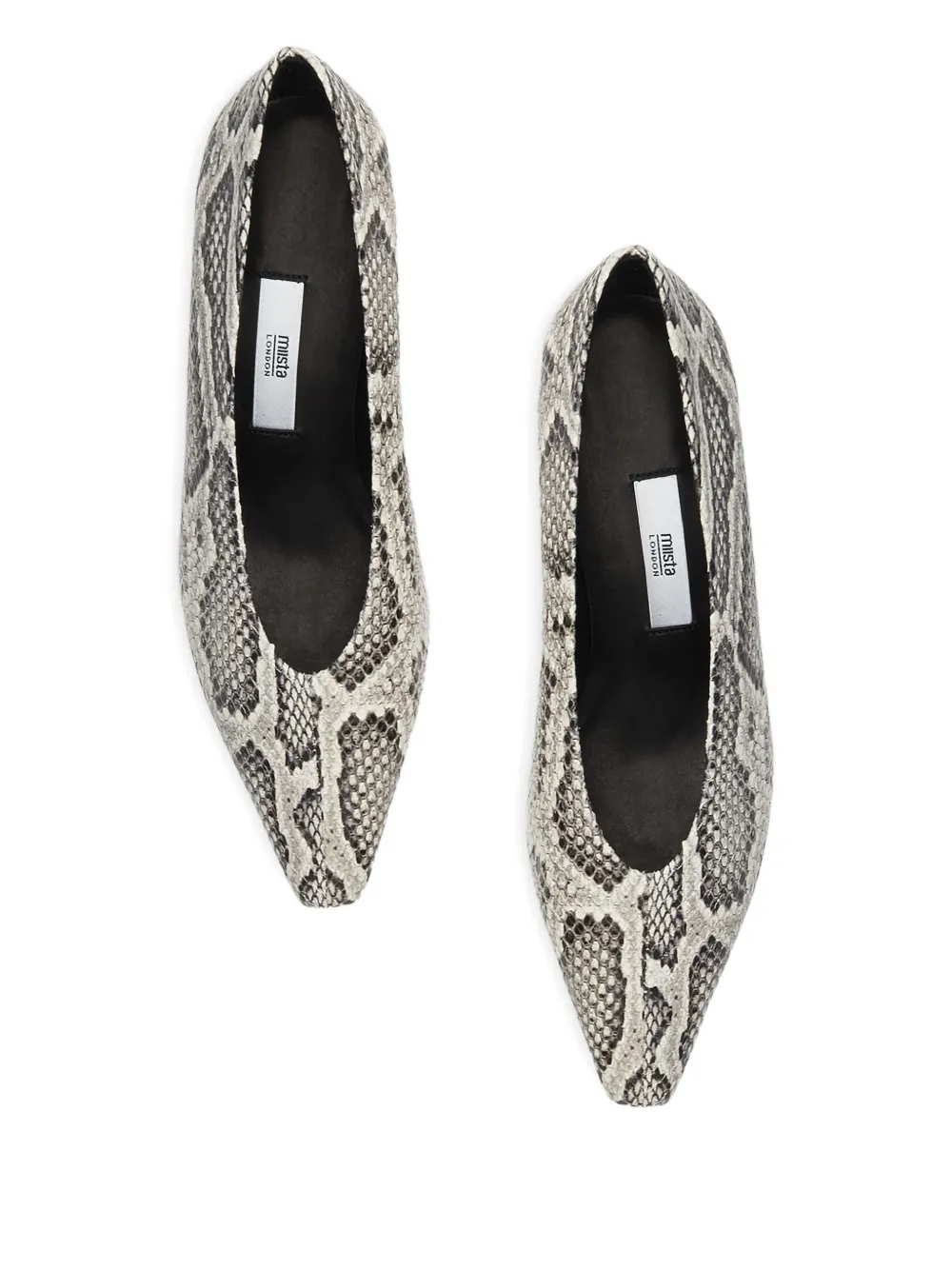 Miista Antonyne snakeskin-effect pointed-toe pumps Grey