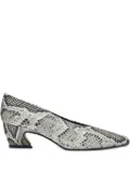 Miista Antonyne snakeskin-effect pointed-toe pumps - Grey