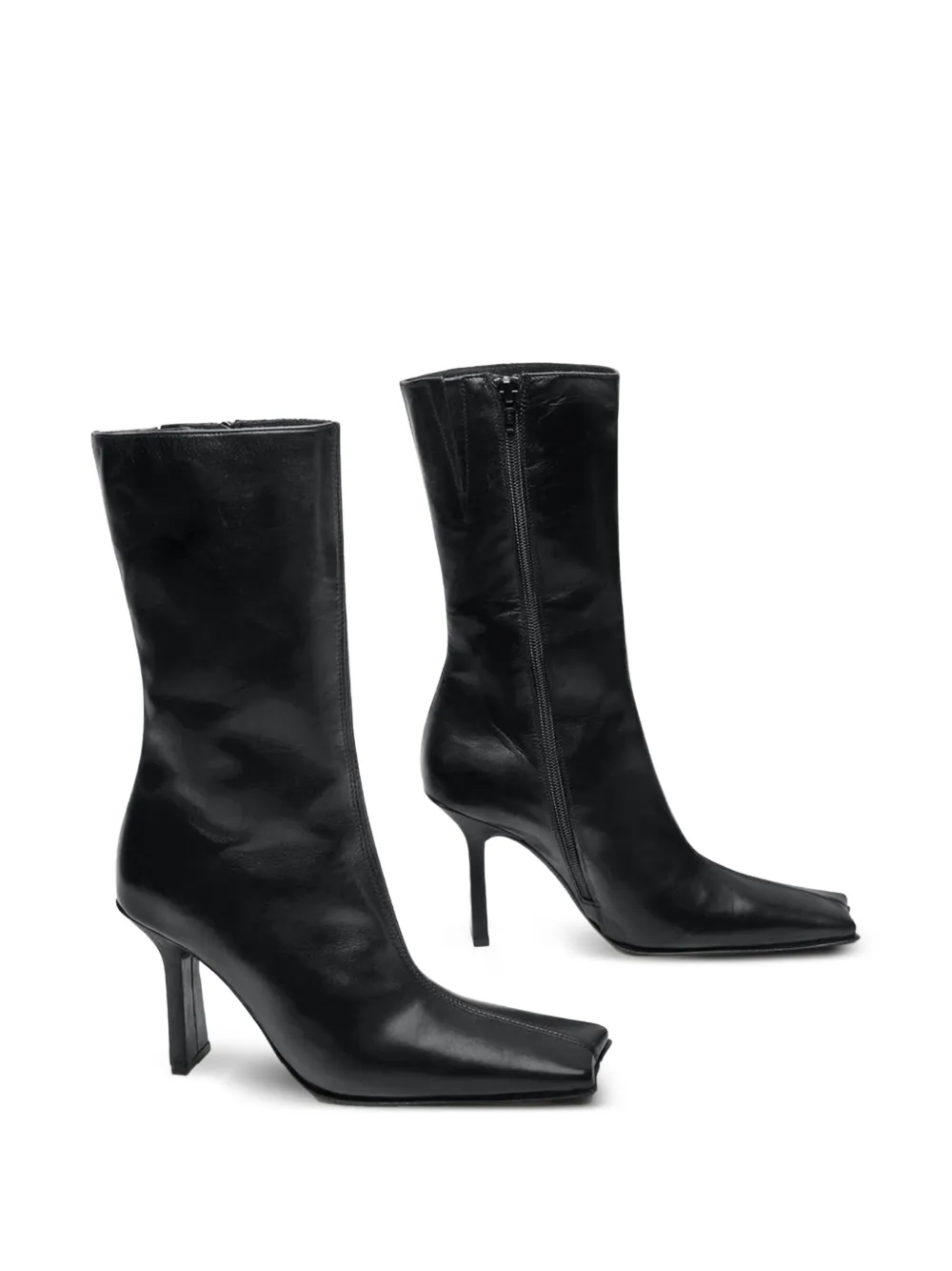 Miista 90mm Noor Nappa-leather Square-toe Boots In Black