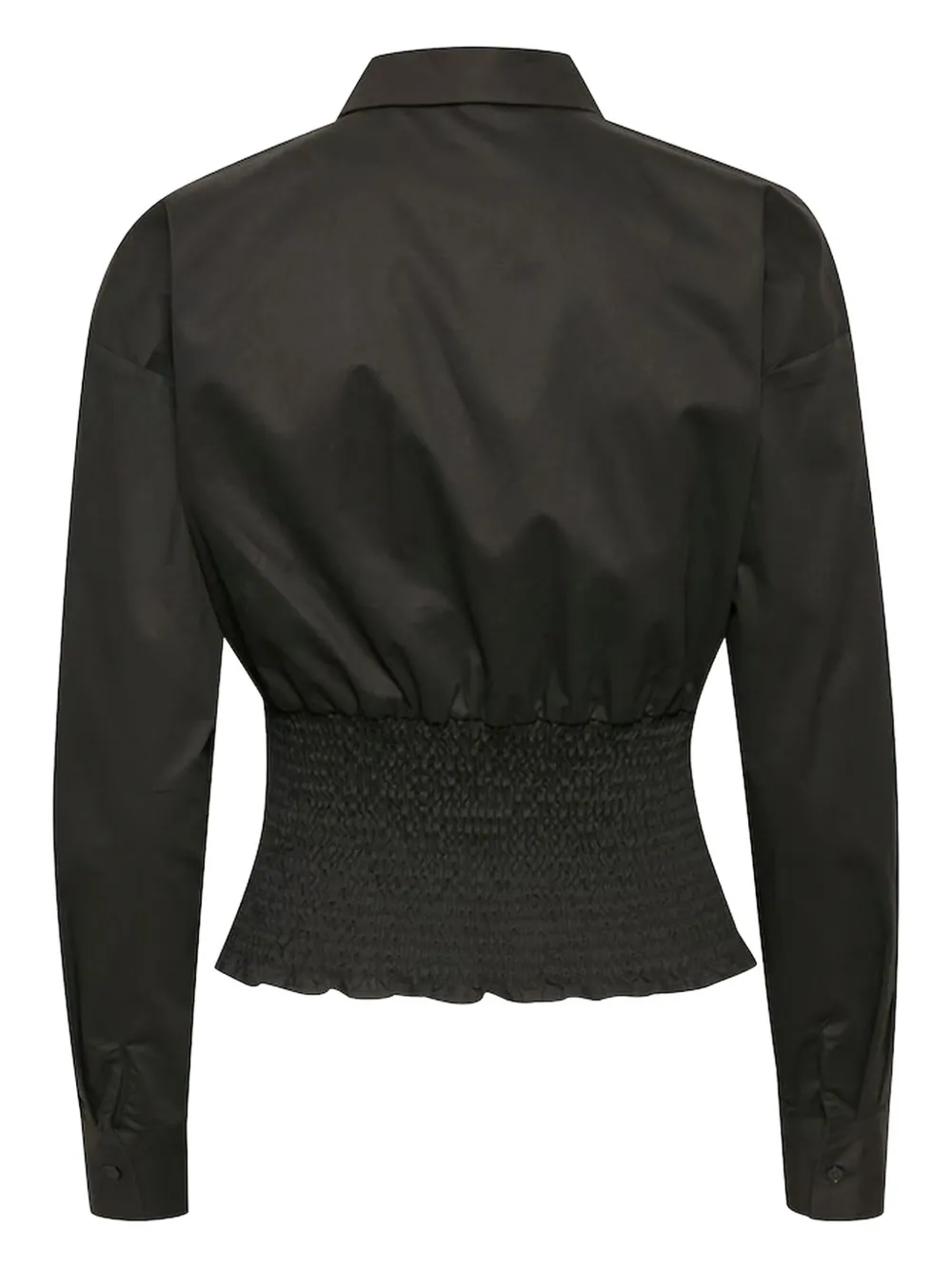 Gestuz smocked-waist shirt Zwart