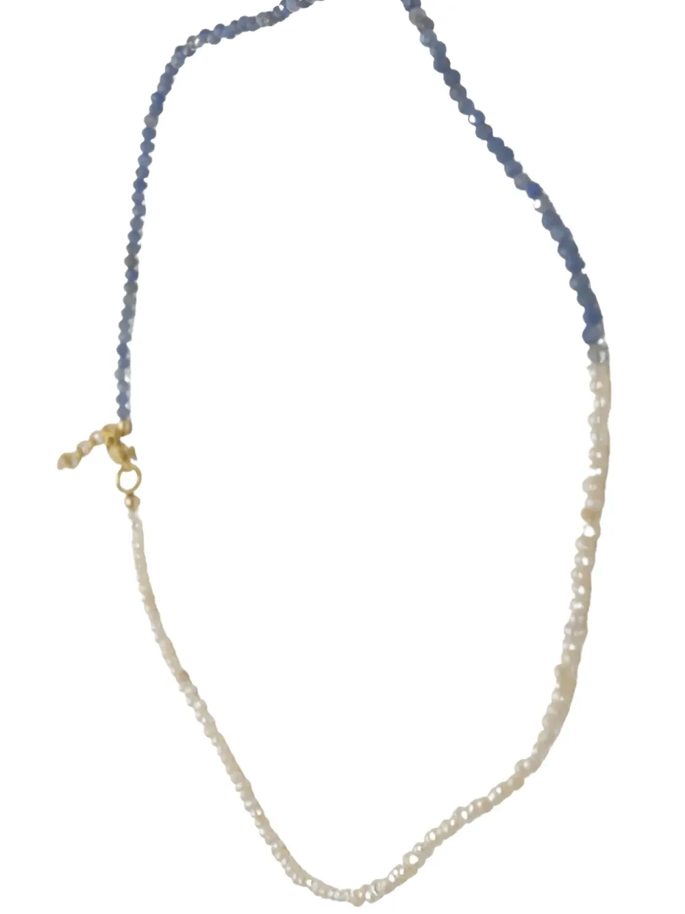 Gisel B beaded pearl necklace - Blauw