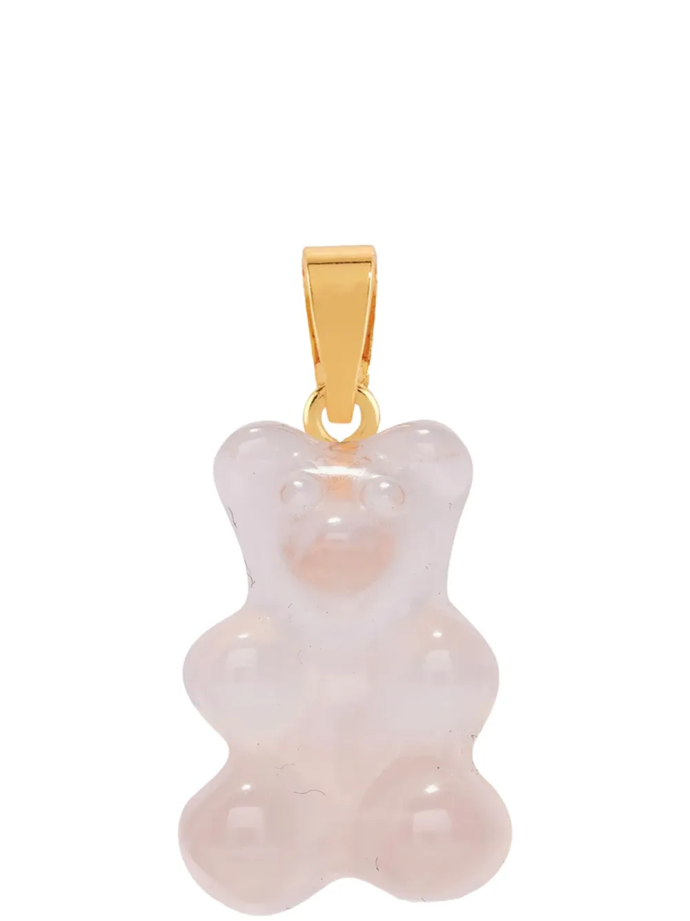 Crystal Haze bear-shaped quartz pendant - Roze