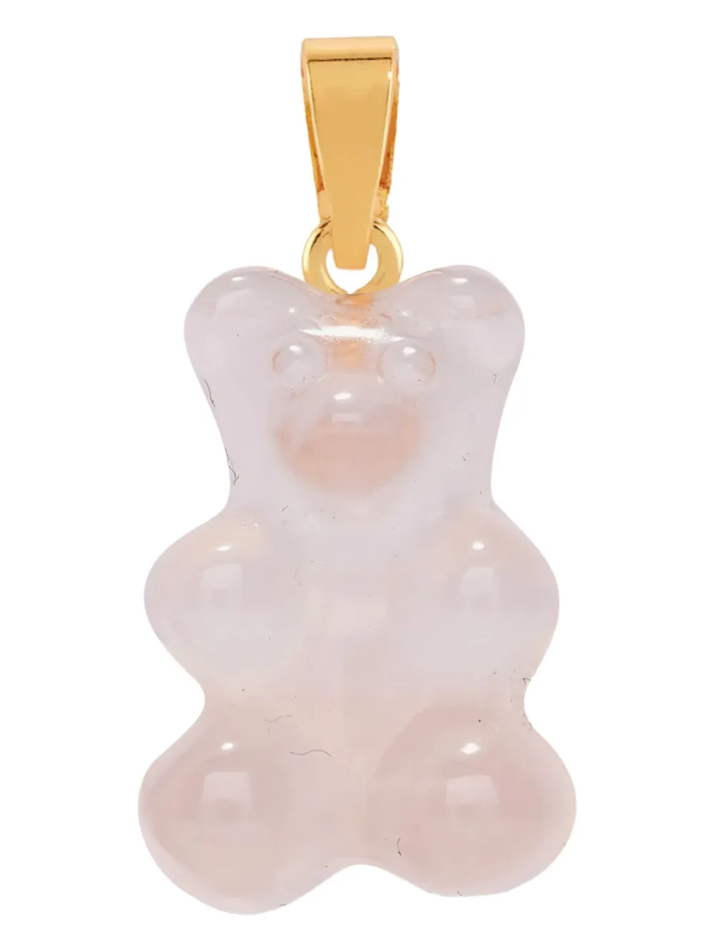 Crystal Haze Bear-shaped Quartz Pendant In Pink