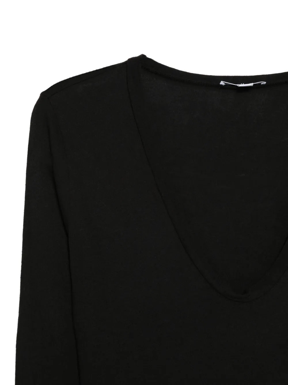 James Perse T-shirt met V-hals Zwart