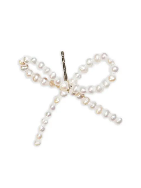 Saskia Diez pearl-embellished bow earstud
