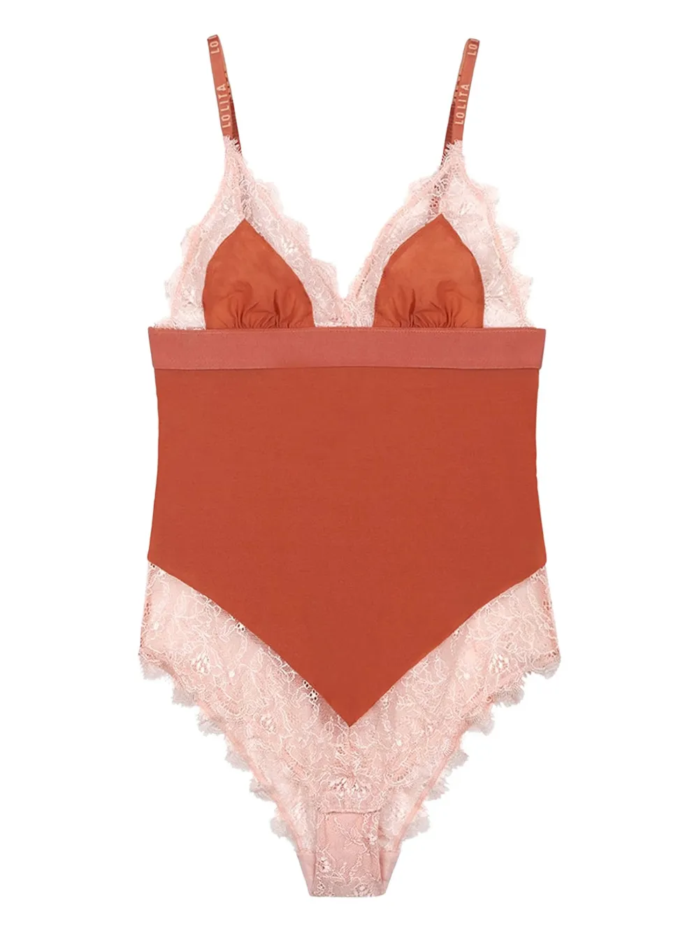 Love Stories Doris Lace-trimmed Body In Brown