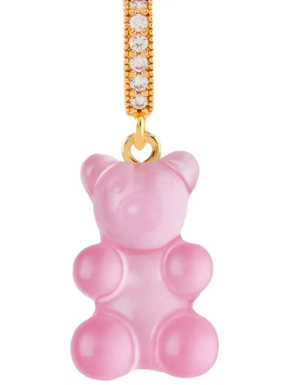 Crystal Haze Mega Nostalgia Bear pendant - Roze