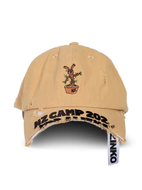 Natasha Zinko Nz Groot embroidered distressed baseball cap