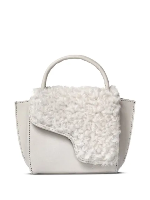 ATP Atelier shearling-panel tote bag