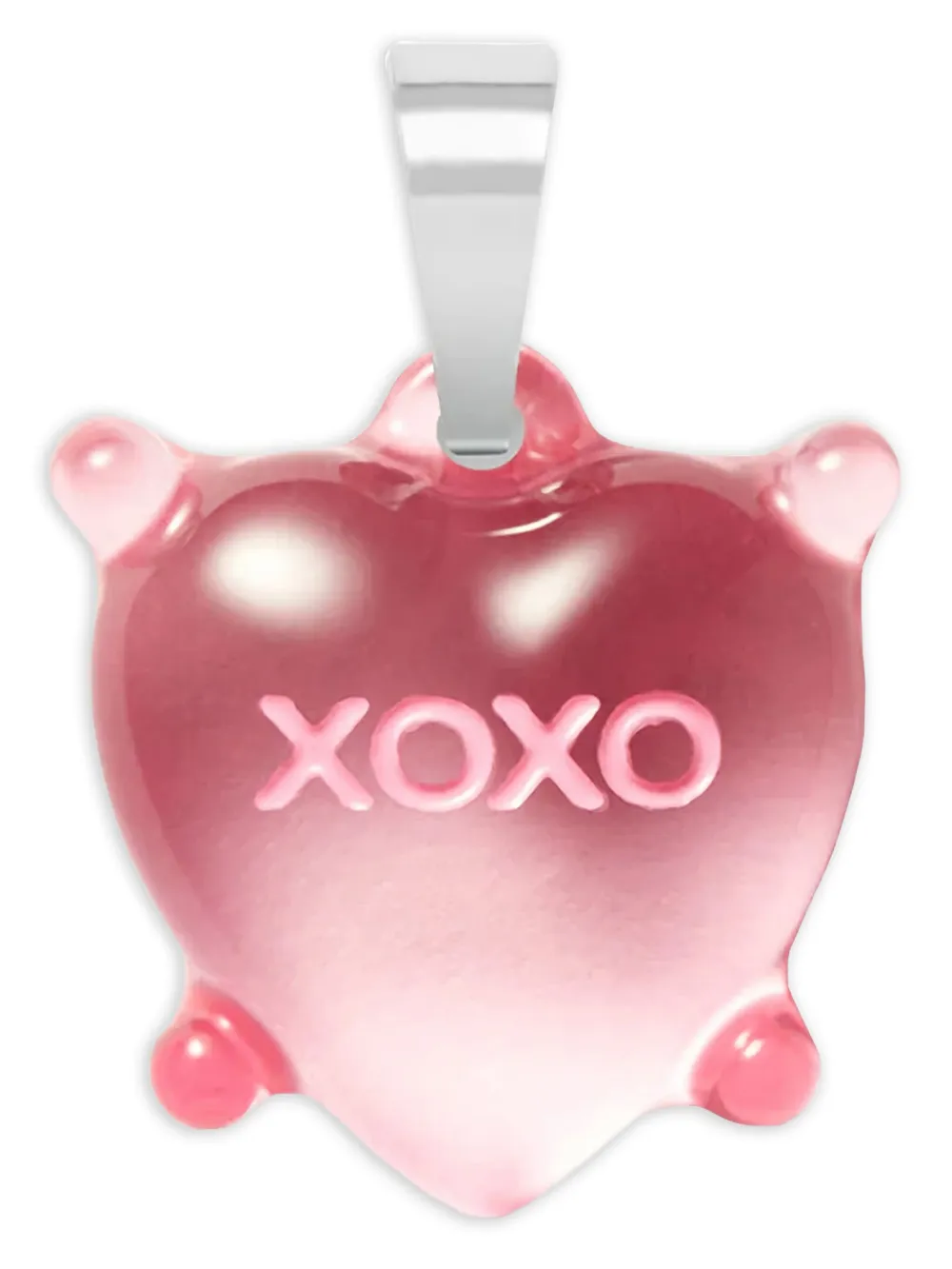 Crystal Haze Pendente Dilemma Heart - Rosso