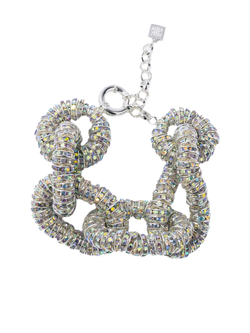Pearl Octopuss. Y crystal-embellished knot bracelet - SILVER/CLEAR Pearl Octopuss. Y crystal-embellished knot bracelet - SILVER/CLEAR