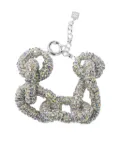 Pearl Octopuss. Y crystal-embellished knot bracelet - SILVER/CLEAR