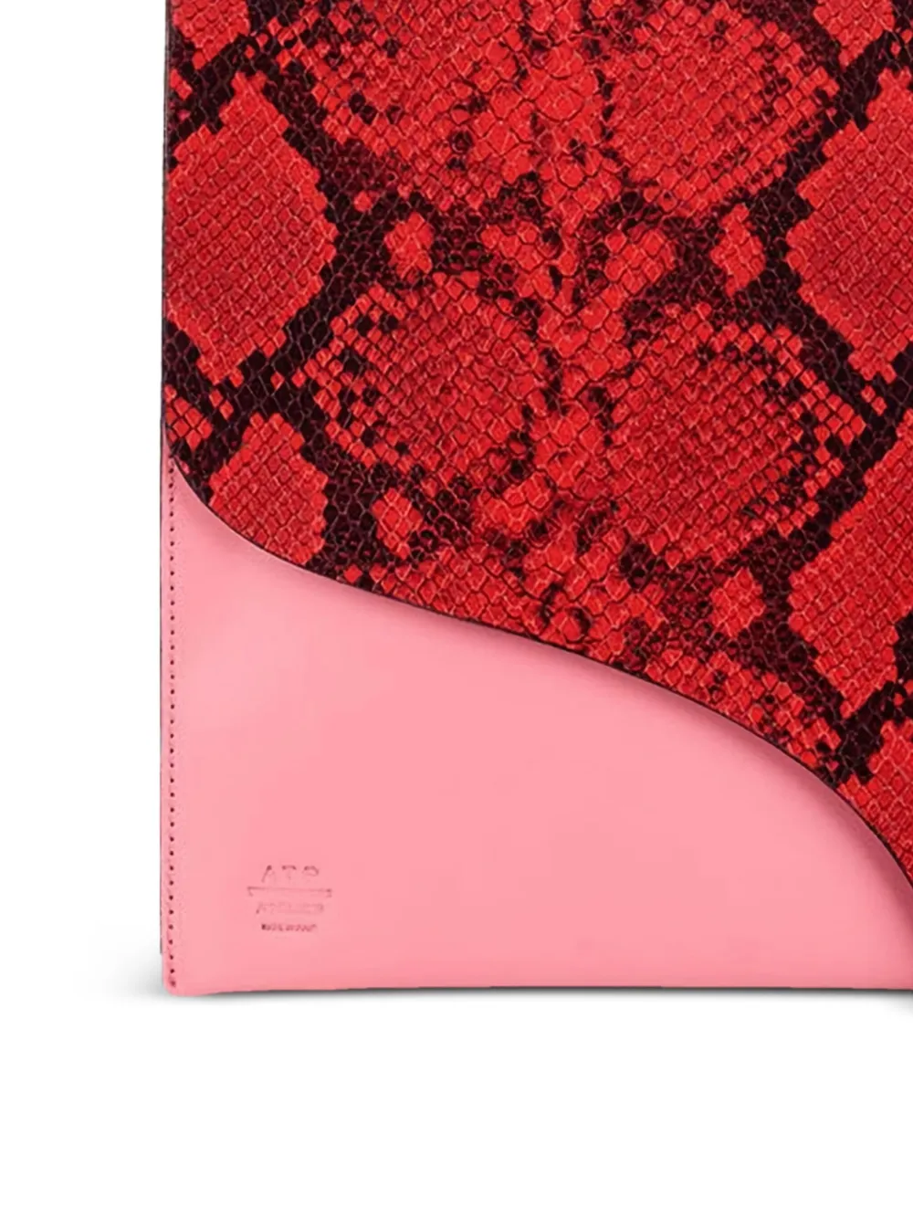 ATP Atelier Sardegna snakeskin-print leather laptop bag (15) - Rood